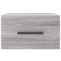 Mesitas de noche de pared 2 uds color gris Sonoma 35x35x20 cm de vidaXL, Taquillas y armarios de almacenamiento - Ref: Foro24...