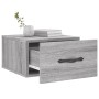 Mesitas de noche de pared 2 uds color gris Sonoma 35x35x20 cm de vidaXL, Taquillas y armarios de almacenamiento - Ref: Foro24...