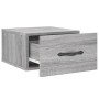 Mesitas de noche de pared 2 uds color gris Sonoma 35x35x20 cm de vidaXL, Taquillas y armarios de almacenamiento - Ref: Foro24...