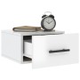 Mesitas de noche de pared 2 uds blanco brillo 35x35x20 cm de vidaXL, Taquillas y armarios de almacenamiento - Ref: Foro24-829...