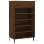 Zapatero madera de ingeniería roble marrón 60x35x105 cm de vidaXL, Armarios y almacenamiento - Ref: Foro24-829635, Precio: 58...