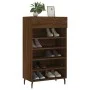 Zapatero madera de ingeniería roble marrón 60x35x105 cm de vidaXL, Armarios y almacenamiento - Ref: Foro24-829635, Precio: 58...