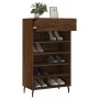 Zapatero madera de ingeniería roble marrón 60x35x105 cm de vidaXL, Armarios y almacenamiento - Ref: Foro24-829635, Precio: 58...