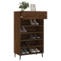 Zapatero madera de ingeniería roble marrón 60x35x105 cm de vidaXL, Armarios y almacenamiento - Ref: Foro24-829635, Precio: 58...