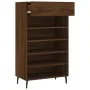 Zapatero madera de ingeniería roble marrón 60x35x105 cm de vidaXL, Armarios y almacenamiento - Ref: Foro24-829635, Precio: 58...