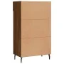 Zapatero madera de ingeniería roble marrón 60x35x105 cm de vidaXL, Armarios y almacenamiento - Ref: Foro24-829635, Precio: 58...