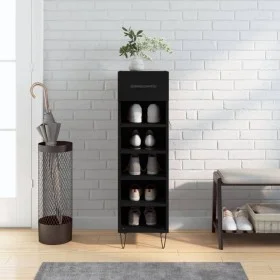 Zapatero madera de ingeniería negro 30x35x105 cm de vidaXL, Armarios y almacenamiento - Ref: Foro24-829669, Precio: 42,04 €, ...