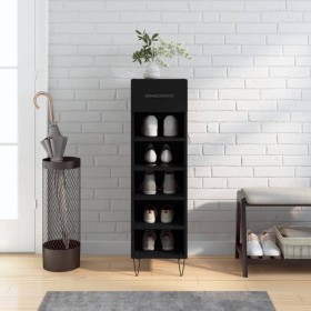 Zapatero madera de ingeniería negro 30x35x105 cm de vidaXL, Armarios y almacenamiento - Ref: Foro24-829669, Precio: 42,42 €, ...