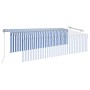 Toldo automático persiana LED sensor viento azul blanco 5x3 m en Toldos | Comprar online en Foru.es