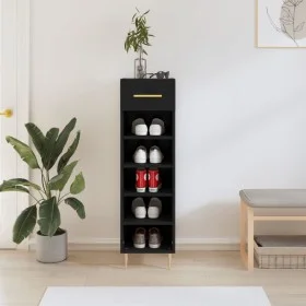 Zapatero madera de ingeniería negro 30x35x105 cm de vidaXL, Armarios y almacenamiento - Ref: Foro24-829661, Precio: 43,26 €, ...