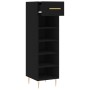 Zapatero madera de ingeniería negro 30x35x105 cm de vidaXL, Armarios y almacenamiento - Ref: Foro24-829661, Precio: 48,51 €, ...