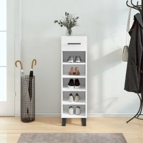 Zapatero madera de ingeniería blanco 30x35x105 cm de vidaXL, Armarios y almacenamiento - Ref: Foro24-829700, Precio: 62,62 €,...
