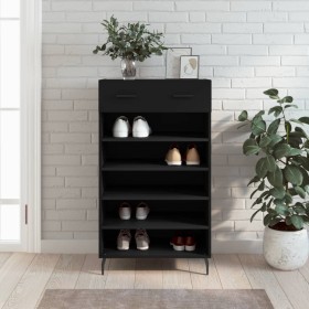 Zapatero madera de ingeniería negro 60x35x105 cm de vidaXL, Armarios y almacenamiento - Ref: Foro24-829629, Precio: 78,35 €, ...