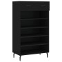 Zapatero madera de ingeniería negro 60x35x105 cm de vidaXL, Armarios y almacenamiento - Ref: Foro24-829629, Precio: 78,35 €, ...