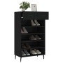 Zapatero madera de ingeniería negro 60x35x105 cm de vidaXL, Armarios y almacenamiento - Ref: Foro24-829629, Precio: 78,35 €, ...
