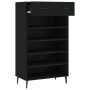 Zapatero madera de ingeniería negro 60x35x105 cm de vidaXL, Armarios y almacenamiento - Ref: Foro24-829629, Precio: 78,35 €, ...