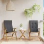 Sillas de jardín reclinables y cojines 2 uds madera maciza teca de vidaXL, Sillas de jardín - Ref: Foro24-3196433, Precio: 35...