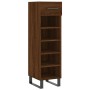 Zapatero madera de ingeniería roble marrón 30x35x105 cm de vidaXL, Armarios y almacenamiento - Ref: Foro24-829707, Precio: 48...