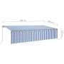 Toldo retráctil manual con persiana y LED azul y blanco 6x3 m en Toldos | Comprar online en Foru.es