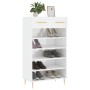 Mueble zapatero madera contrachapada blanco brillo 60x35x105 cm de vidaXL, Armarios y almacenamiento - Ref: Foro24-829598, Pr...