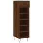 Zapatero madera de ingeniería roble marrón 30x35x105 cm de vidaXL, Armarios y almacenamiento - Ref: Foro24-829675, Precio: 55...