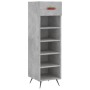 Zapatero madera de ingeniería gris hormigón 30x35x105 cm de vidaXL, Armarios y almacenamiento - Ref: Foro24-829648, Precio: 4...