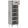 Zapatero madera de ingeniería gris hormigón 30x35x105 cm de vidaXL, Armarios y almacenamiento - Ref: Foro24-829648, Precio: 4...