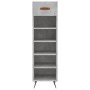 Zapatero madera de ingeniería gris hormigón 30x35x105 cm de vidaXL, Armarios y almacenamiento - Ref: Foro24-829648, Precio: 4...