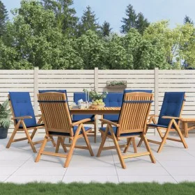 Sillas de jardín reclinables y cojines 6 uds madera maciza teca de vidaXL, Sillas de jardín - Ref: Foro24-3196503, Precio: 1,...