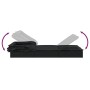 Tumbona 2 personas toldo plegable ratán PE negro 213x118x97 cm de vidaXL, Tumbonas - Ref: Foro24-319652, Precio: 259,98 €, De...