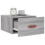 Mesitas de noche de pared 2 uds color gris Sonoma 35x35x20 cm de vidaXL, Taquillas y armarios de almacenamiento - Ref: Foro24...