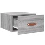 Mesitas de noche de pared 2 uds color gris Sonoma 35x35x20 cm de vidaXL, Taquillas y armarios de almacenamiento - Ref: Foro24...