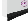 Sellos de cepillo para puertas autoadhesivos 12 pcs Negro en Materiales de construcción | Comprar online en Foru.es