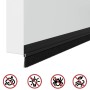 Sellos de cepillo para puertas autoadhesivos 12 pcs Negro en Materiales de construcción | Comprar online en Foru.es