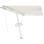 Toldo de pie retráctil manual crema 300x250 cm en Toldos | Comprar online en Foru.es
