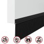 Sellos de cepillo para puertas autoadhesivos 12 pcs Negro en Materiales de construcción | Comprar online en Foru.es