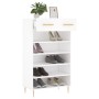 Zapatero madera de ingeniería blanco 60x35x105 cm de vidaXL, Armarios y almacenamiento - Ref: Foro24-829596, Precio: 74,68 €,...