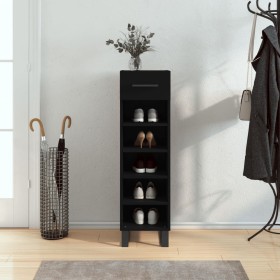 Zapatero madera de ingeniería negro 30x35x105 cm de vidaXL, Armarios y almacenamiento - Ref: Foro24-829701, Precio: 78,00 €, ...