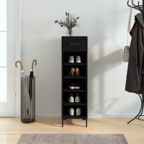 Zapatero madera de ingeniería negro 30x35x105 cm de vidaXL, Armarios y almacenamiento - Ref: Foro24-829677, Precio: 73,45 €, ...