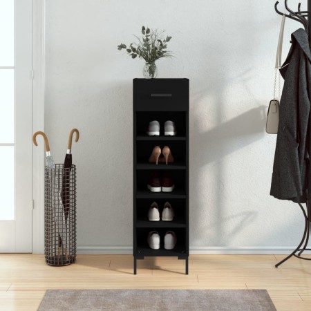 Zapatero madera de ingeniería negro 30x35x105 cm de vidaXL, Armarios y almacenamiento - Ref: Foro24-829677, Precio: 73,45 €, ...