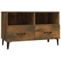 Mueble para TV madera contrachapada roble ahumado 80x36x50 cm de vidaXL, Muebles TV - Ref: Foro24-817492, Precio: 71,63 €, De...