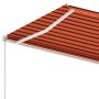 Toldo de pie retráctil manual naranja y marrón 300x250 cm en Toldos | Comprar online en Foru.es