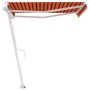 Toldo de pie retráctil manual naranja y marrón 300x250 cm en Toldos | Comprar online en Foru.es