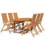 Juego de comedor para jardín 7 piezas madera maciza de acacia de vidaXL, Conjuntos de jardín - Ref: Foro24-3079644, Precio: 6...