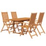 Juego de comedor de jardín 5 piezas madera maciza de acacia de vidaXL, Conjuntos de jardín - Ref: Foro24-3079645, Precio: 489...