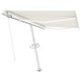 Toldo manual retráctil con luz LED crema 300x250 cm en Toldos | Comprar online en Foru.es