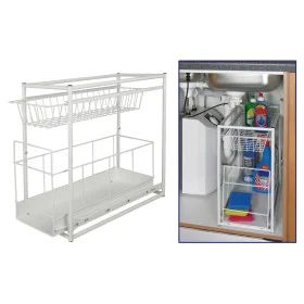 Hi Cajonera de 2 niveles blanco de HI, Organizadores de armarios de cocina - Ref: Foro24-423935, Precio: 54,28 €, Descuento: %