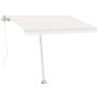 Toldo manual retráctil con luz LED crema 300x250 cm en Toldos | Comprar online en Foru.es