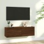 Mueble pared TV madera contrachapada roble marrón 100x30x30 cm de vidaXL, Muebles TV - Ref: Foro24-815098, Precio: 54,75 €, D...