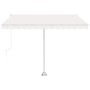 Toldo manual retráctil con luz LED crema 300x250 cm en Toldos | Comprar online en Foru.es